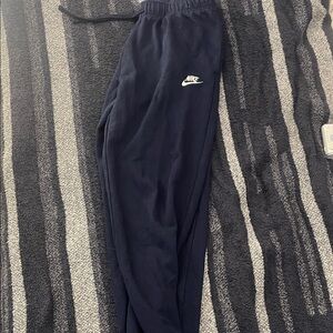 Nike Youth Navy Sweat Joggers with White Logo